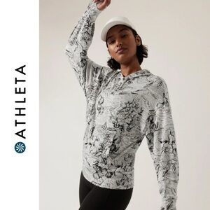 Athleta Balance Eden Floral Hoodie - size Medium Tall